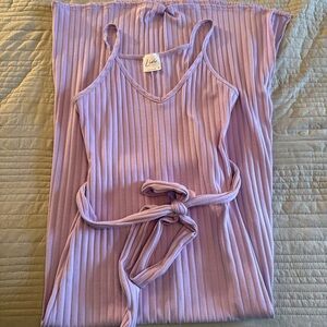 Olivia Rae Lilac Ribbed Dress Set